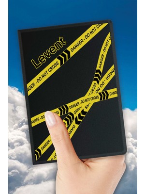 Nurdic Isim Yazılı Pasaport Kılıfı Desenli Pasaport Kabı Kişiye Özel - Danger