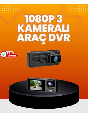 Datatek Araç Içi Güvenlik Kamerası | 3 Kanallı, 24 Saat Park Kaydı Destekli