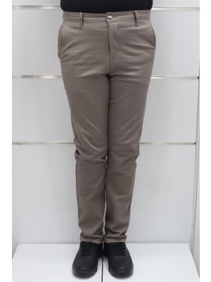 Marcao Fistan Store Erkek Düz Yüksek Bel Rahat Kalıp Boru Paça Keten Pantolon
