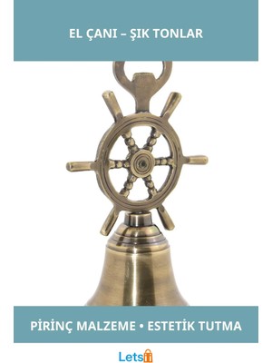 Letsii Pirinç Dümenli Dayanıklı El Çanı Estetik Müzik Aleti