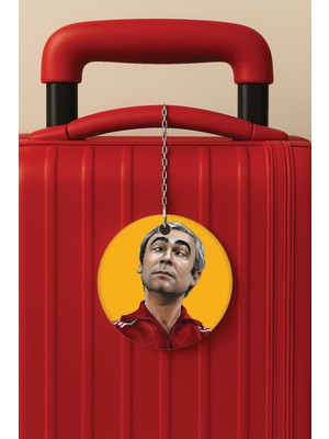 Nurdic Desenli Baskılı Pleksi Zincir Aparatlı Bavul Etiketi Valiz Etiketi Badi