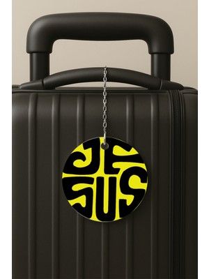 Nurdic Jesus Desenli Uv Baskılı Pleksi Bavul Etiketi Seyahat Tatil Valiz Etiketi