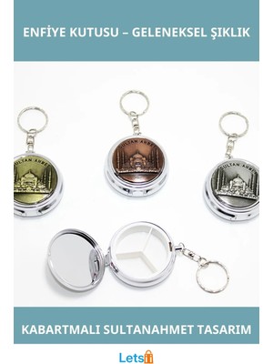 Letsii Sultanahmet Kabartmalı Yöresel Enfiye Kutusu