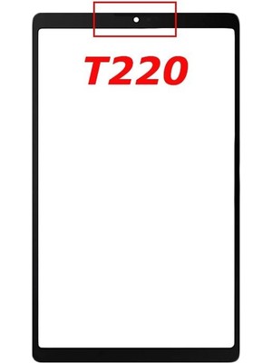 OEM Samsung Galaxy Tab A7 Lite T220 Ön Cam Dokunmatik Lensi (Ekran Koruyucu Değildir)