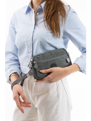 Rky Serenity Mega Çanta Klinkır Kumaş 4 Bölmeli Boyun Askı Aparatı Kadın Omuz Çantası & El Çantası