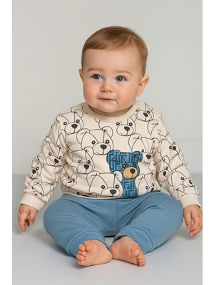 bebekyol Ayı Desenli Bebek Takımı