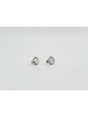 Mavika Jewellery White Gold Plated Baisse Stud Küpe