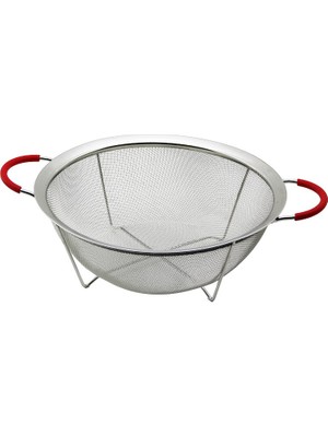Mayf 22CM Tel Sepet Metal Süzgeç Silikon Kılıflı Kulp Metal Çerçeve - Ayak (5332)