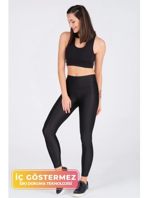 Enenstyle Fashıon Boutıque Kadın Konforlu Yeni Sezon Sporcu Modeli Yazlık Spor Taytı Fitness Gym Training Parlak Spor Tayt