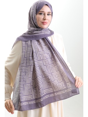 Karaca Doğal Elyaf Şal 82008-02 Koyu Lila Taş