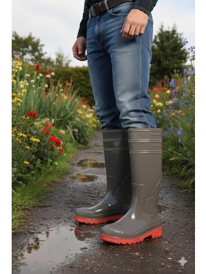 Fort 1199 Ulaş 37 cm Uzunluk Pvc %100 Su Geçirmez Tarım Çiftçi Sulama Iş Çizmesi