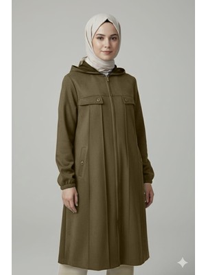 Eva Kadın Büyük Beden Süet Kumaş Mevsimlik Kap