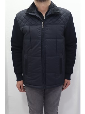 Marco Muratti Fistan Store Erkek Hakim Yaka Spor Kesim Normal Kalıp Kolları Çelik Örgü Yakası Kürklü Kışlık Mont