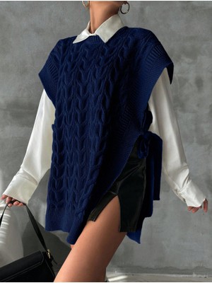 Sçlk Tekstil Kadınlar Için Şık Düz Renkli Dik Yaka Yelek - Ayarlanabilir Bağcıklı Ilkbahar Yaz Sonbahar Günlük