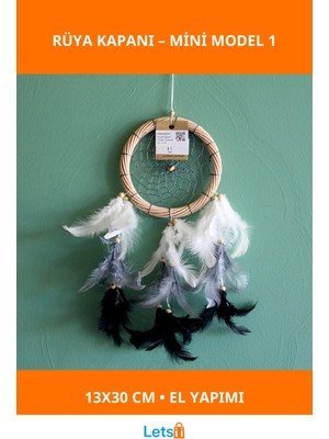 Letsii El Yapımı Rüya Kapanı Dream Catcher 13X30 cm Dekoratif