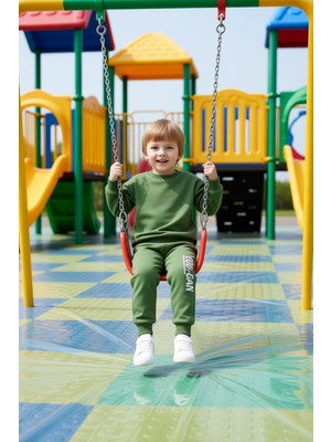 FRM Motivasyon Odaklı Erkek Çocuk Örme Takım Sweatshirt ve Eşofman Altı Kaliteli Şık Rahat