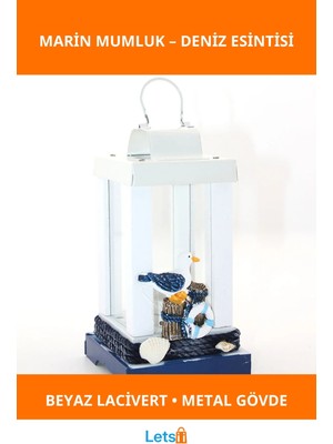 Letsii Metal Marin Deniz Temalı Mumluk