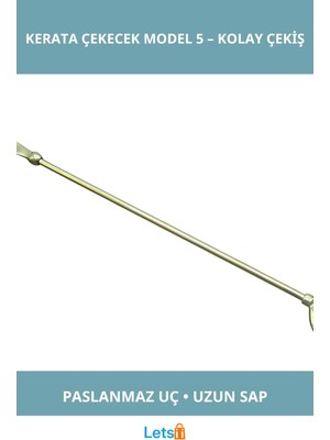 Letsii Paslanmaz Pirinç Çapalı Deniz Temalı Kerata Çekecek