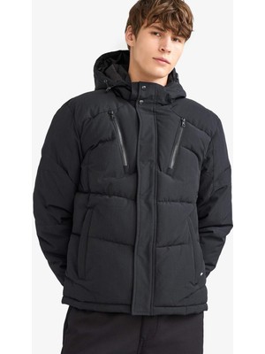 DeFacto Su İtici Slim Fit Dar Kesim Kapüşonlu İçi Polarlı Fermuarlı Mont F1147AX25WN