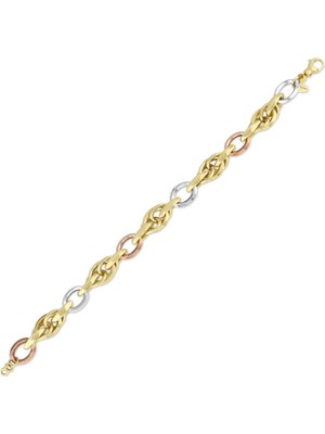 Assos Pırlanta Altın Tasarım Zincir Bileklik - 14K