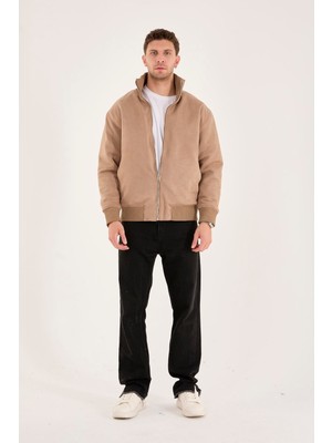 Rocqerx X-2021 Ribanalı Içi Kapitone Süet Mont