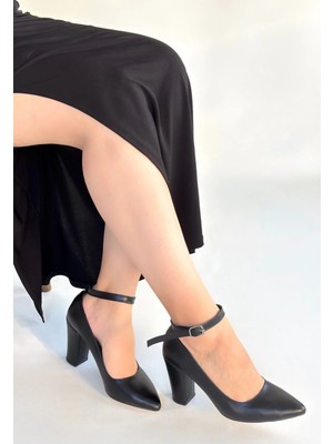 Intive Lingerie Rity Siyah Cilt Topuklu Ayakkabı