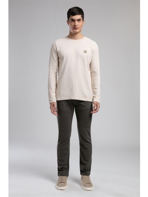 Lee Cooper Lecosa Erkek O Yaka Sweatshirt Bej