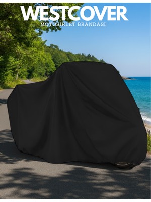 WestCover  Mondial 150 Mc Branda Motosiket Brandası (Siyah Renk) 4 Mevsim Motor Koruma Örtüsü