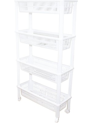 Mayf 4 Katlı Düzenleyici  - Raf Ünitesi Tekerlekli 510X205X945MM (5332)