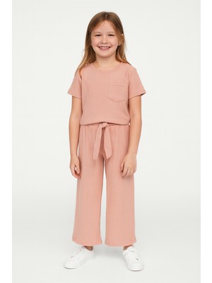 HÇM Kız Çocuk Pijama Altı Beli Lastikli Rahat Kalıp