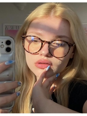 Habeq Unisex Leopar Desenli Mavi Işık Filtreli Korumalı Bilgisayar Ekran Gözlüğü Blue Block