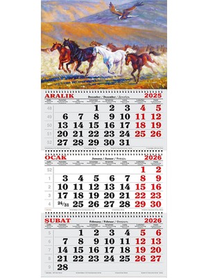 GENC DIJITAL BASKI 2026 Yılı Gemici Takvimi-Atlar