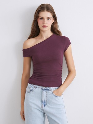 LC Waikiki Artı Yeni Sezon Kayık Yaka Büzgülü BLUZ_8684690226777