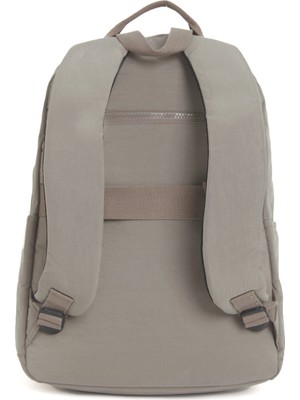 Sanmorris Glc Unisex 3060 Suya Dayanıklı Orta Boy Krinkıl Kumaş Çok Gözlü Siyah Laptop Okul ve Seyahat Sırt Çantası