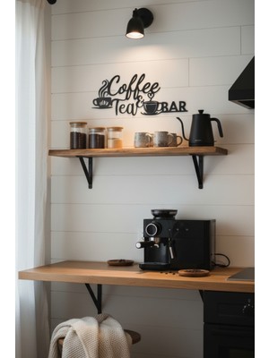 Grandmix Kahve Temalı Metal Duvar Dekoru Mutfak Kahve Köşesi Aksesuarı Dekoratif Tablo