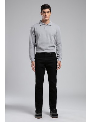 Lee Cooper Ricky Yüksek Bel Düz Kesim Düz Paça Siyah Erkek Jean Pantolon