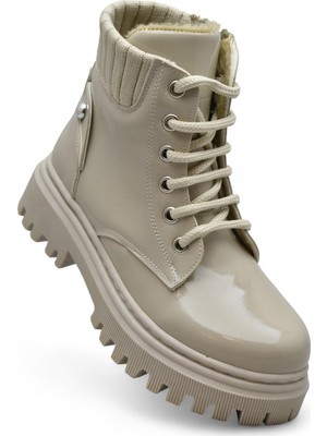 Ispartalılar 236 Ortopedik Bağcıklı Fermuarlı Kız Çocuk Bot Ayakkabı İçi Yünlü Kız Çocuk Botu