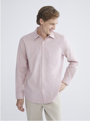 LC Waikiki Vizyon Yeni Sezon Regular Fit Uzun Kollu Çizgili Poplin Erkek GÖMLEK_8684691537322