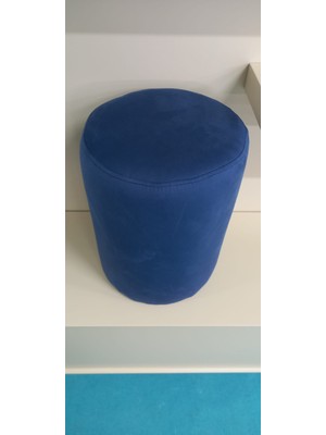 Evimşah Puf & Bench Mavi Yuvarlak Puf