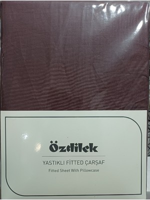 Özdilek Colourist Fitted Çarşaf Mürdüm %100 Pamuk Çift Kişilik Yastık Kılıflı