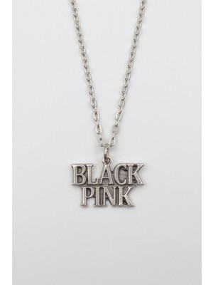 IDR Black Pink Gümüş Kaplama Düz Zincir Kolye