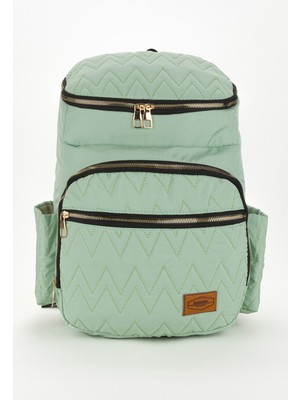 Disanuva Anne Bebek Bakım Sırt Çantası Nakışlı Bondit Hafif Kumaş 3 Termal Biberon Gözlü Su Geçirmez Fonksiyonel Omuz Çantası