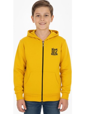 Crassi Erkek Çocuk Hırka 2 Iplik Şordonlu Baskılı Kapüşonlu