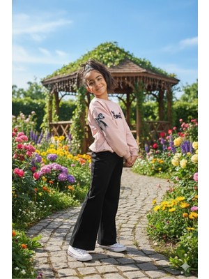 Şimo Butik Kız Çocuk Uzun Kollu Şık Takım, Eşofman, Rahat, Modern Tarz