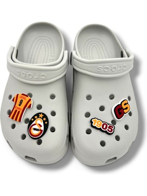 Balp Charm Terlik Süsü ve Aksesuarı – Jibbitz 3D Sarı Kırmızı M.icar 9 No Forma Siyah 5 Yıldız Set