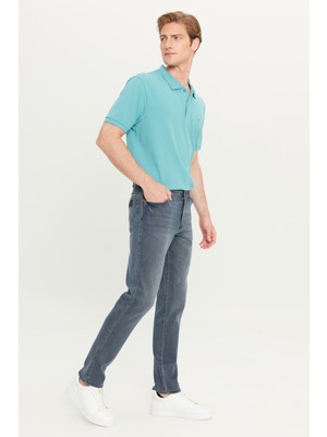 Wrangler Texas Slim Fit Dar Kesim Normal Bel Antrasit Pamuklu Esnek Denim Jean Pantolon