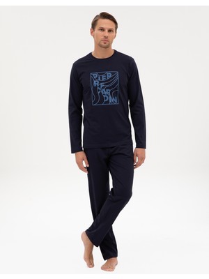 Pierre Cardin Erkek Lacivert Pijama Takımı 50322653-200