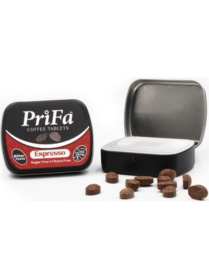 PriFa Espresso Bitter Kahve Tableti – Her Zaman, Her Yerde Su Gerektirmeyen Taşınabilir Kahve Deneyimi