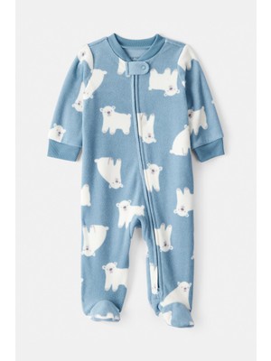 Carter's Erkek Bebek Mavi Polar Tulum