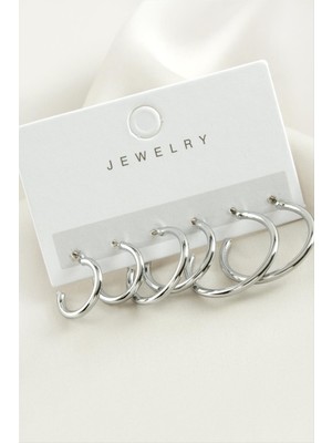 Fantastik Store 6 Adet Boru Trend Halka Küpe 1,5-2-2,5 cm